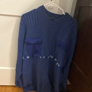 Blue vintage oversized sweater